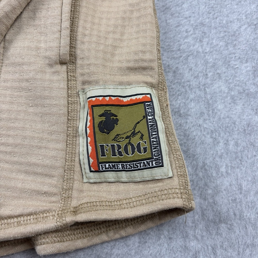 USMC FROG Pullover Mens XL Tan Flame Resistant Polartec 1/2 Zip Grid Fleece USA - Picture 2 of 8